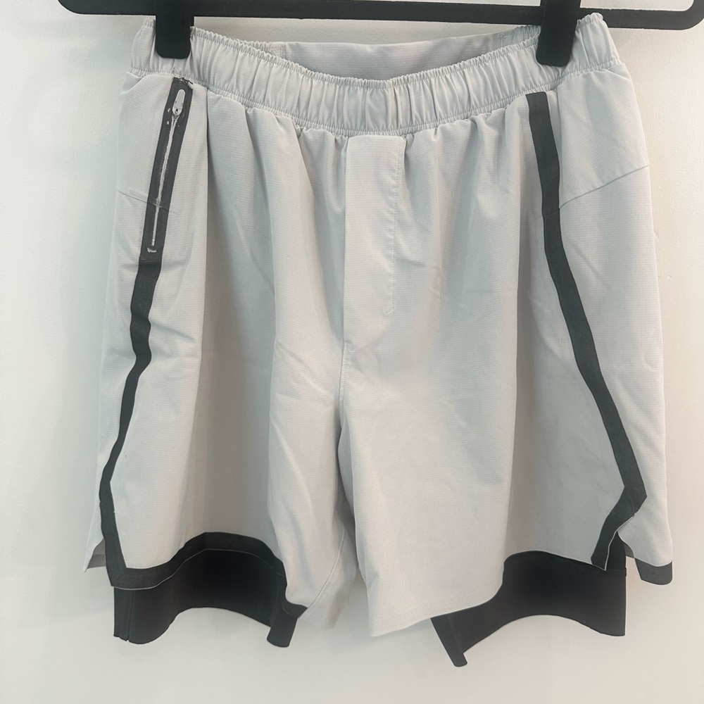 Lululemon Athletica Men's Athletic Shorts - Gray and Black